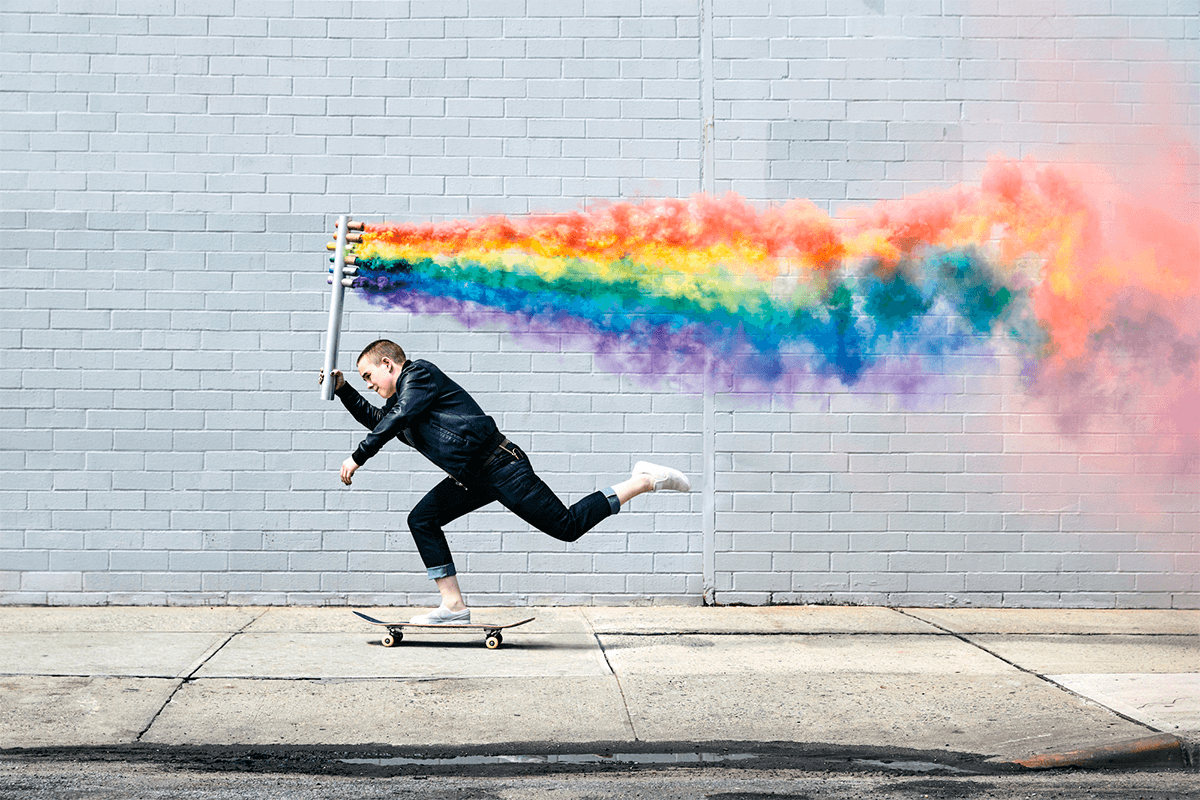 Райдер отталкивается