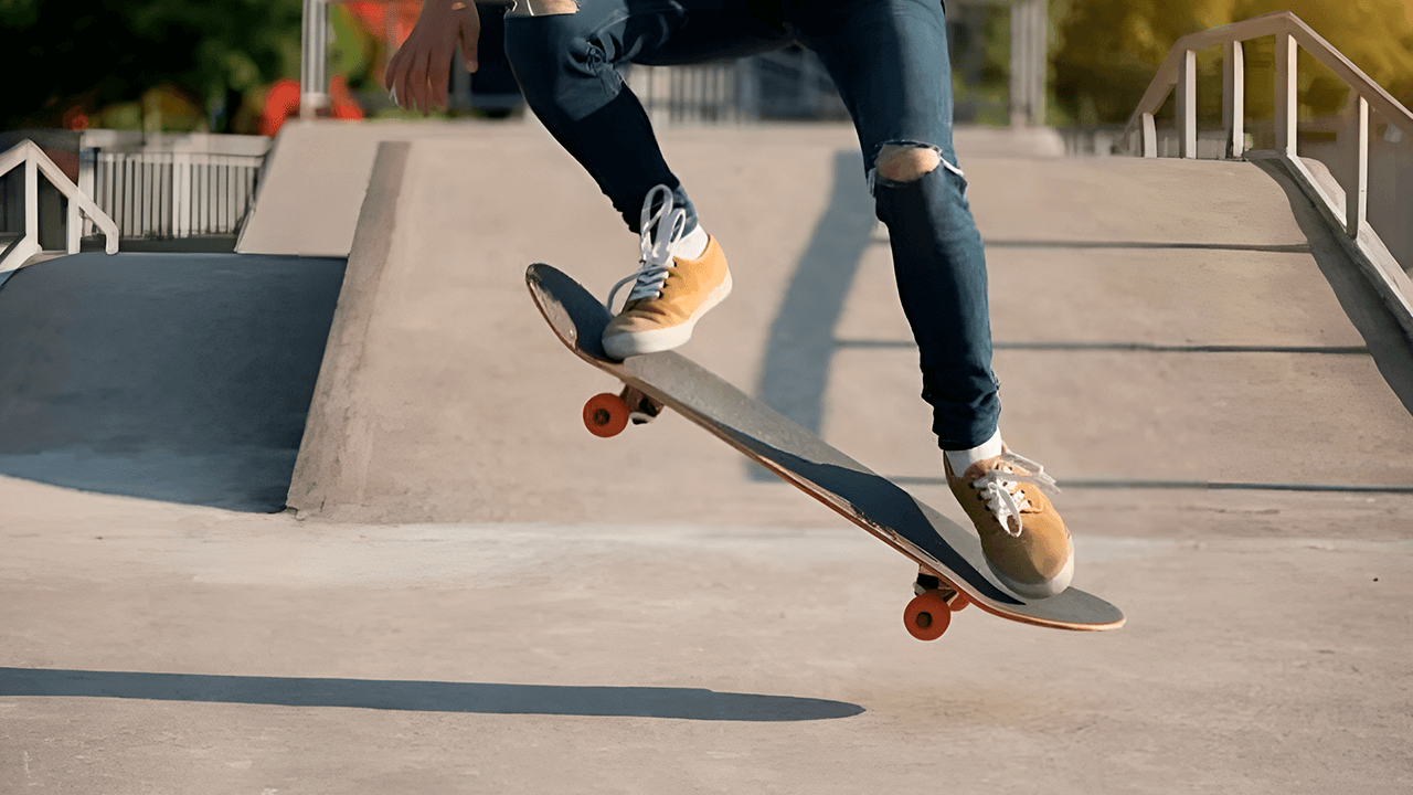 Базовый скейтовый трюк - Олли