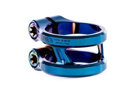 Купить Зажим для трюкового самоката Ethic sylphe double clamp V2 34.9 chrome blue