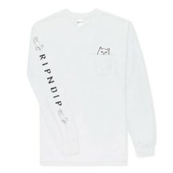 Лонгслив Ripndip Lord Nermal Pocket L/S (White)