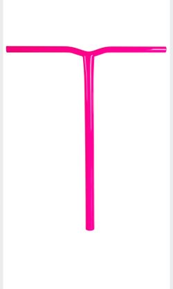 Руль Tech Team титановый Y-форма ZUBR 580x700 без пропила, розовый