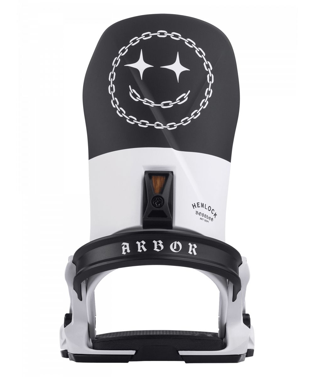 Крепления для сноуборда ARBOR - Hemlock White/black Boss Dog