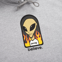Толстовка Thrasher X AWS - Believe Hoodie Grey