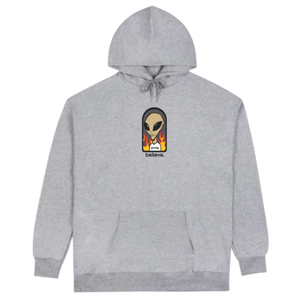 Толстовка Thrasher X AWS - Believe Hoodie Grey