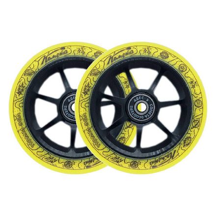 Купить Колеса для самоката Комета Старт Желтый / Черный