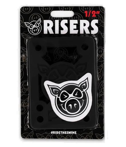 Купить Подкладки для скейтборда Pig Piles 1/2" Hard Risers Black