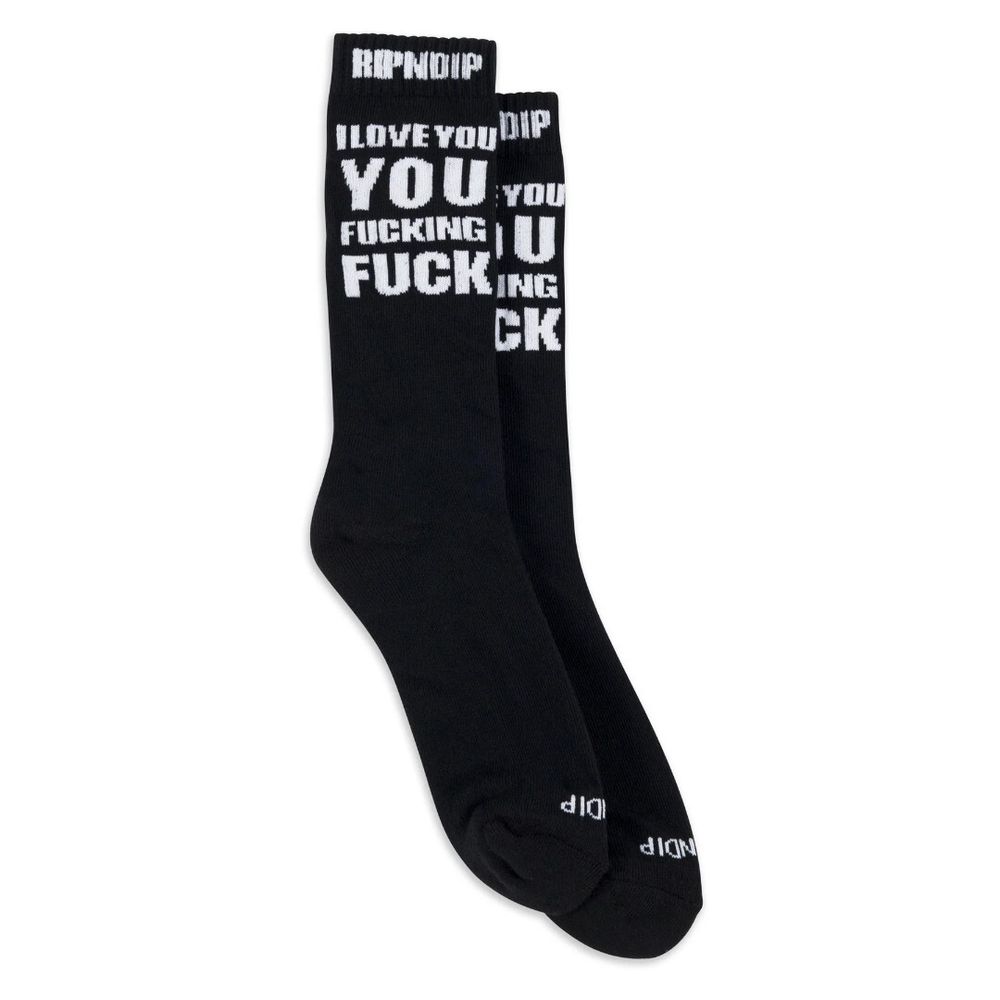 Носки Ripndip ILY Fuckin Fuck Socks Black