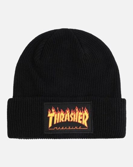Купить Шапка THRASHER FLAME PATCH BLACK
