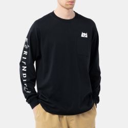 Лонгслив Ripndip Lord Nermal L/S Pocket Tee (Black)