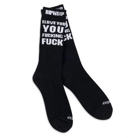 Купить Носки Ripndip ILY Fuckin Fuck Socks Black