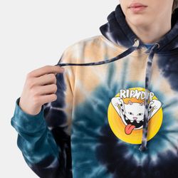 Толстовка Ripndip Big Smile Hoodie (Navy/Peach Spiral Tie Dye)