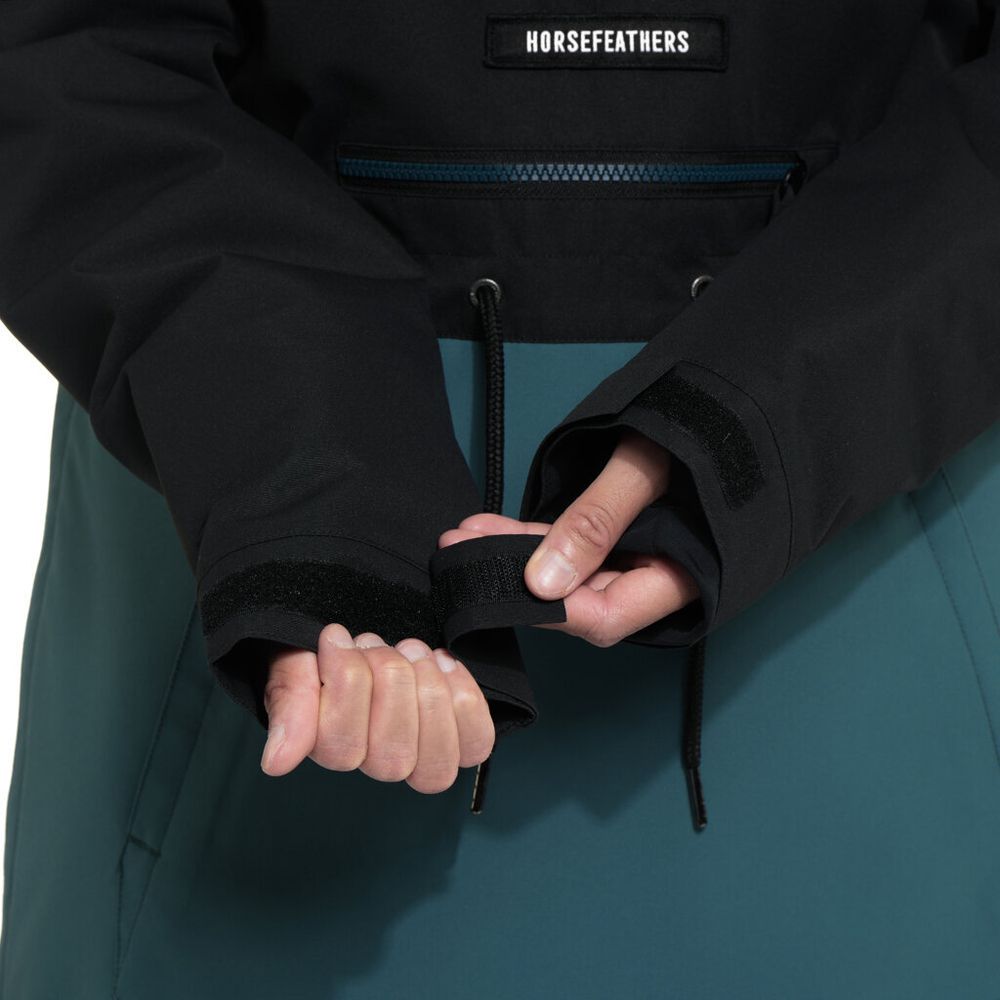 Анорак женский сноубордический Horsefeathers DERIN II JACKET (black/hydro)