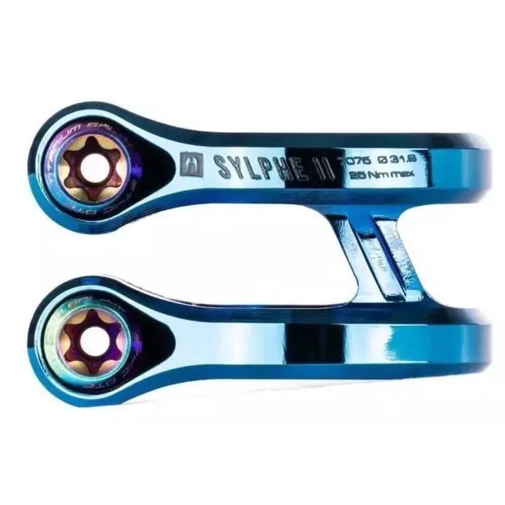 Зажим для трюкового самоката Ethic sylphe double clamp V2 31,8 chrome blue