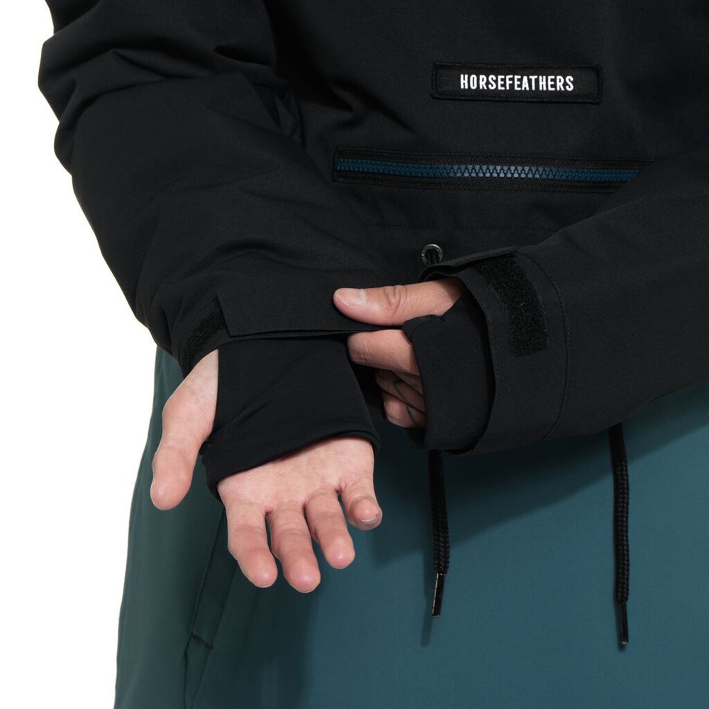 Анорак женский сноубордический Horsefeathers DERIN II JACKET (black/hydro)