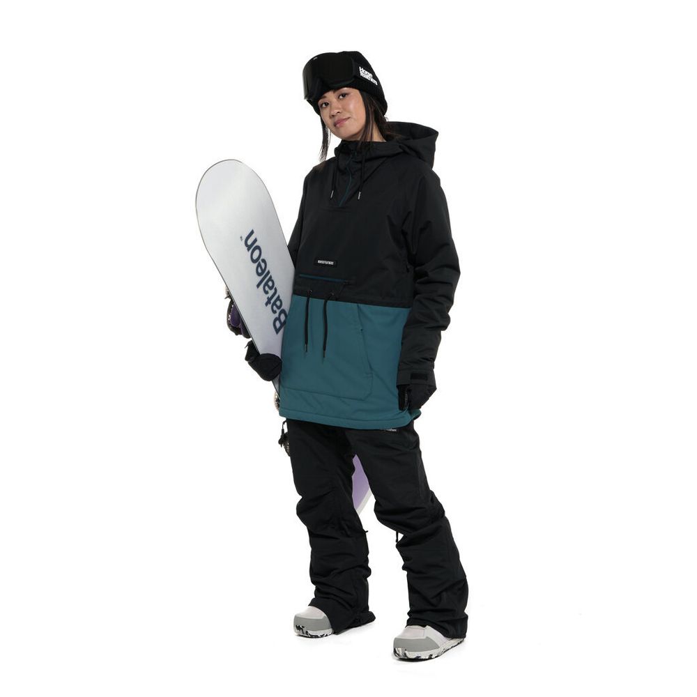 Анорак женский сноубордический Horsefeathers DERIN II JACKET (black/hydro)