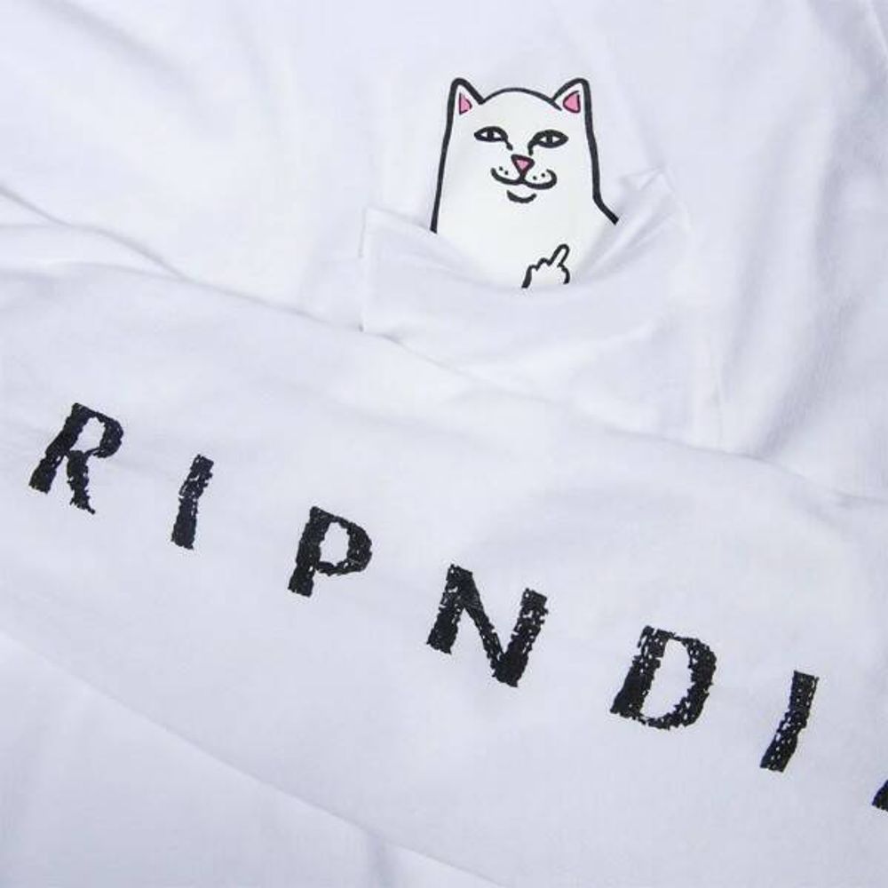 Лонгслив Ripndip Lord Nermal Pocket L/S (White)