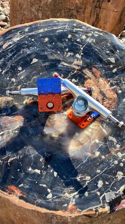 Подвески для скейтборда Ace Trucks AF1 Anodized Blue Orange / Polished (44)