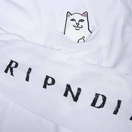 Купить Лонгслив Ripndip Lord Nermal Pocket L/S (White)