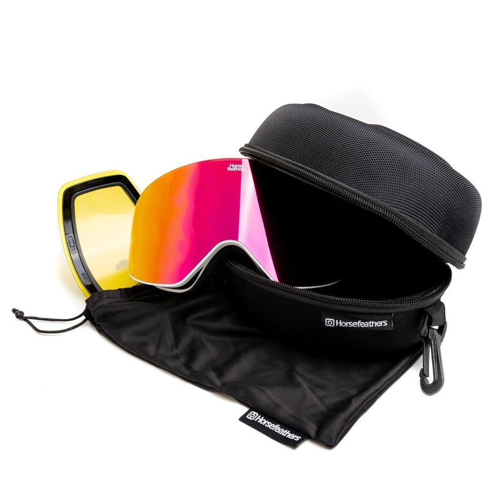 Маска Horsefeathers EDMOND GOGGLES (white/mirror pink)