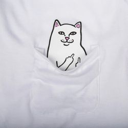 Лонгслив Ripndip SP24 Lord Nermal Pocket L/S White