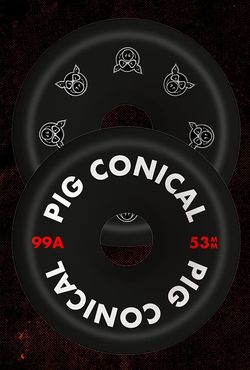 Колеса для скейтборда Pig CONICAL 99A BLACK (53)