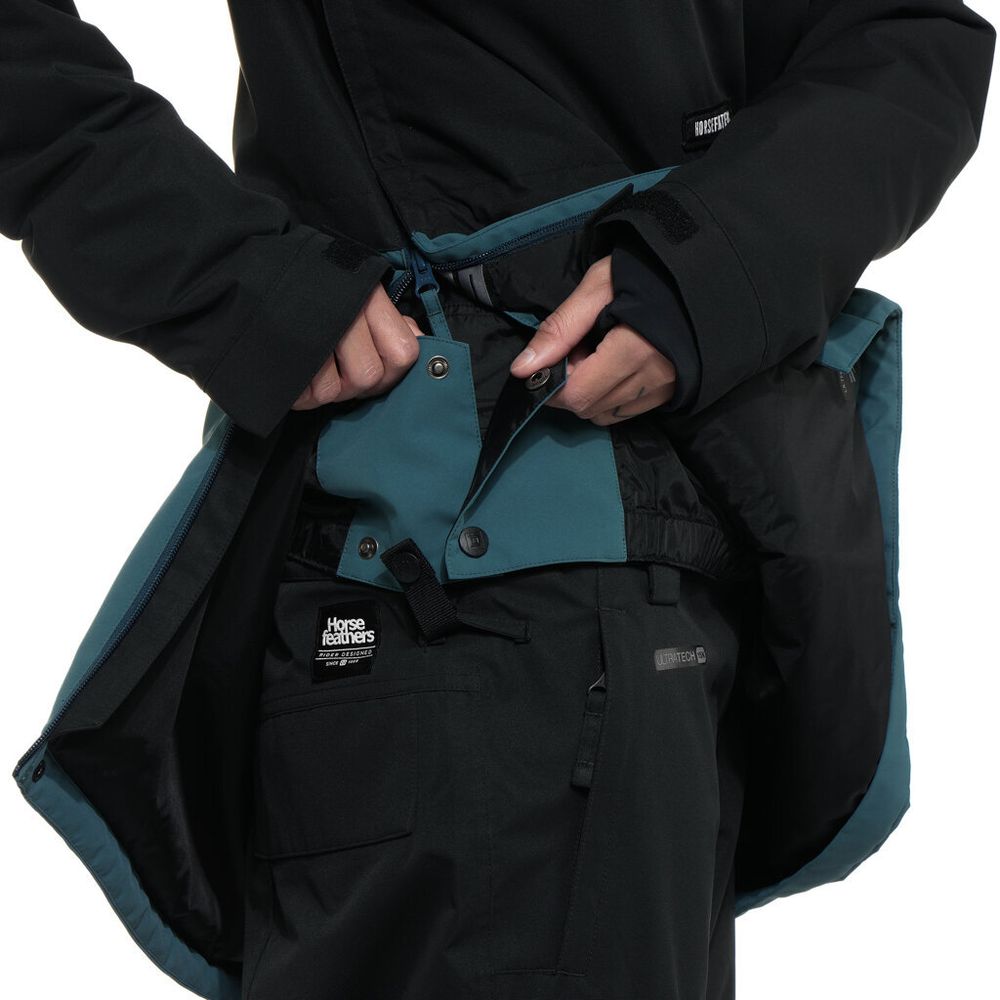 Анорак женский сноубордический Horsefeathers DERIN II JACKET (black/hydro)