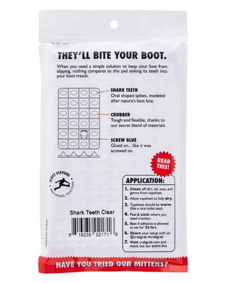 Купить Стомпэд для сноуборда CRABGRAB SHARK TEETH CLEAR PINK