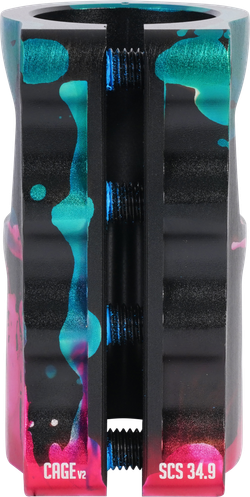 Зажим для трюкового самоката Oath Cage v2 SCS (зеленый / розовый / черный)