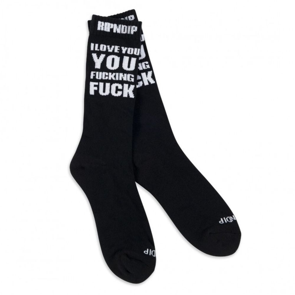 Носки Ripndip ILY Fuckin Fuck Socks Black