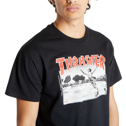 Поло Thrasher LITTLE GONZ EMBROIDERED BLACK