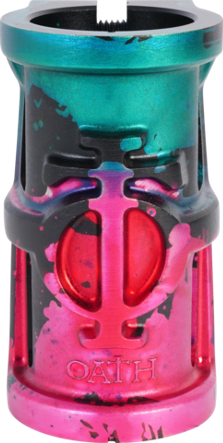 Купить Зажим для трюкового самоката Oath Cage v2 SCS (зеленый / розовый / черный)