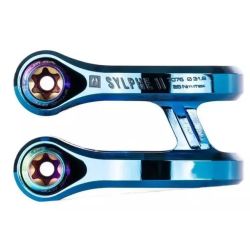Зажим для трюкового самоката Ethic sylphe double clamp V2 31,8 chrome blue
