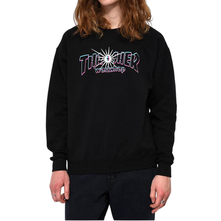 Купить Свитшот Thrasher X AWS - Nova Crewneck Black