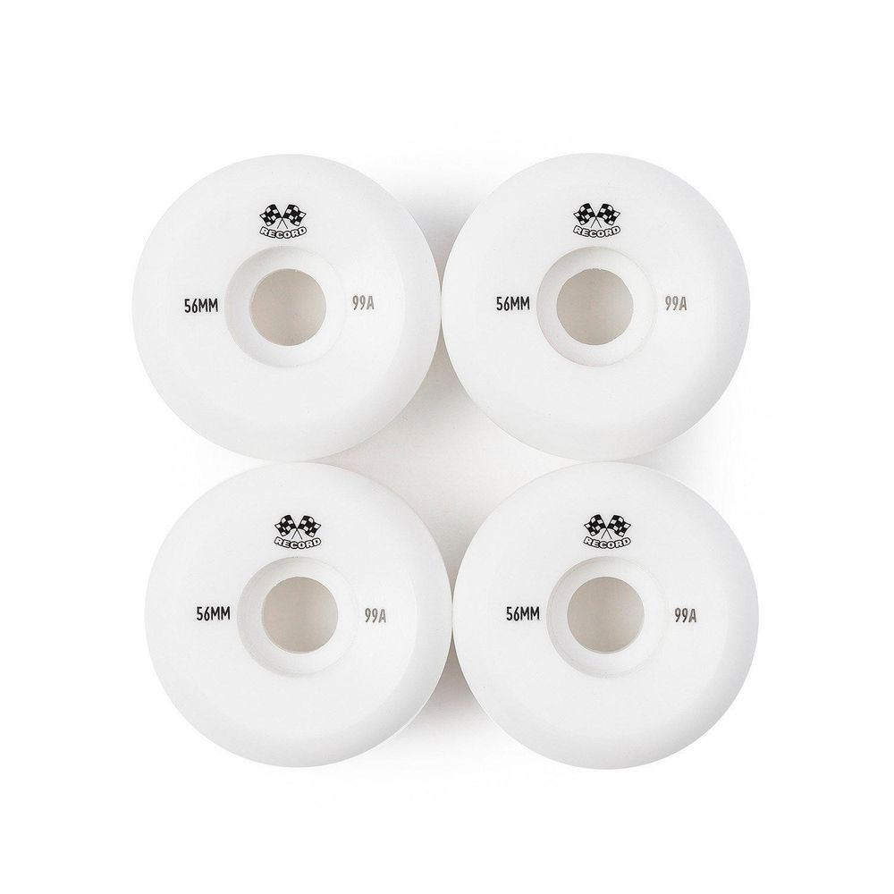 Колеса для скейтборда RECORD LOGO SPORT (White) 56MM 99A
