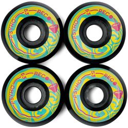 Колеса для скейтборда RECORD PSYHO V5 WHEELS (BLACK) 54MM 102A