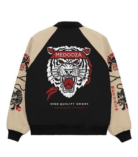 Купить Бомбер MEDOOZA "Super Tiger" (черно-бежевый)