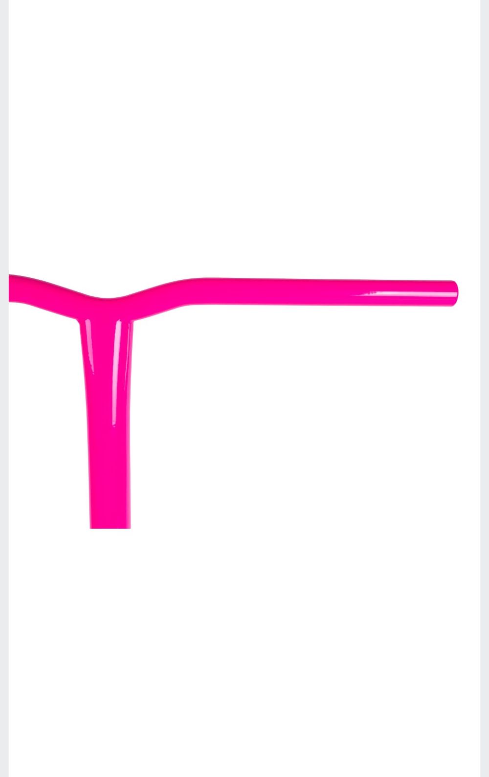 Руль Tech Team титановый Y-форма ZUBR 580x700 без пропила, розовый