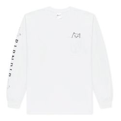 Лонгслив Ripndip SP24 Lord Nermal Pocket L/S White