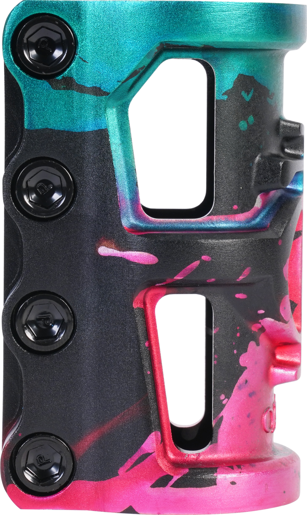 Зажим для трюкового самоката Oath Cage v2 SCS (зеленый / розовый / черный)