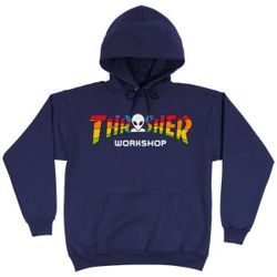 Толстовка Thrasher X AWS - Spectrum Hoodie Navy