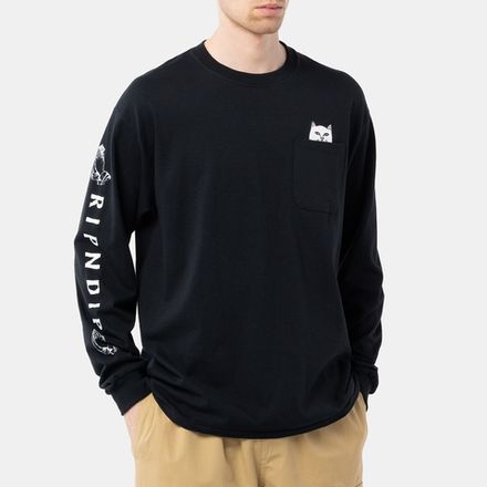 Купить Лонгслив Ripndip Lord Nermal L/S Pocket Tee (Black)