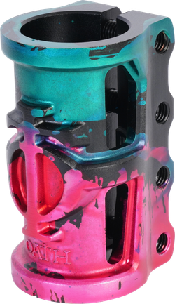 Зажим для трюкового самоката Oath Cage v2 SCS (зеленый / розовый / черный)