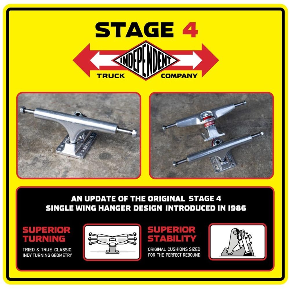 Подвески для скейтборда Independent Stage 4 Polished Trucks (136)