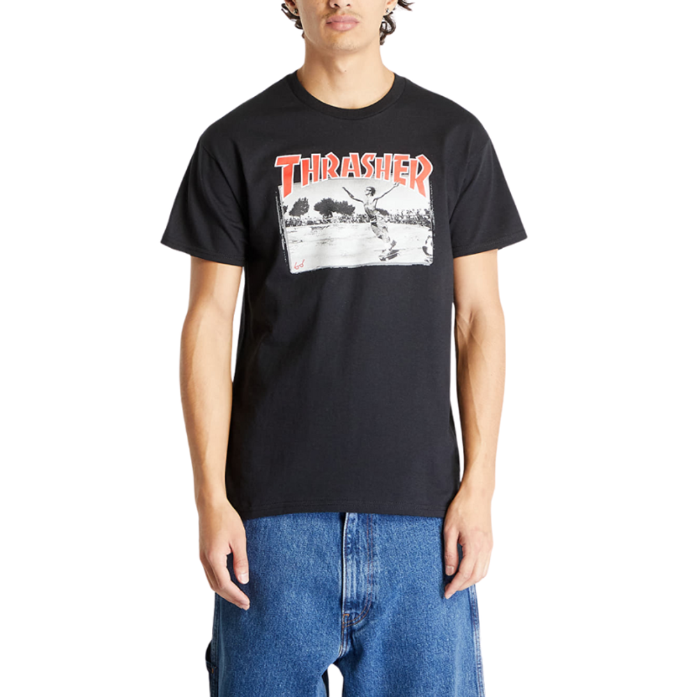 Поло Thrasher LITTLE GONZ EMBROIDERED BLACK