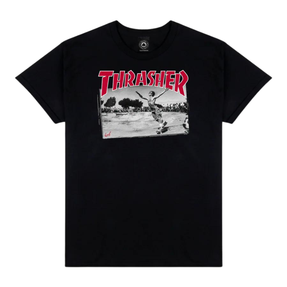 Поло Thrasher LITTLE GONZ EMBROIDERED BLACK