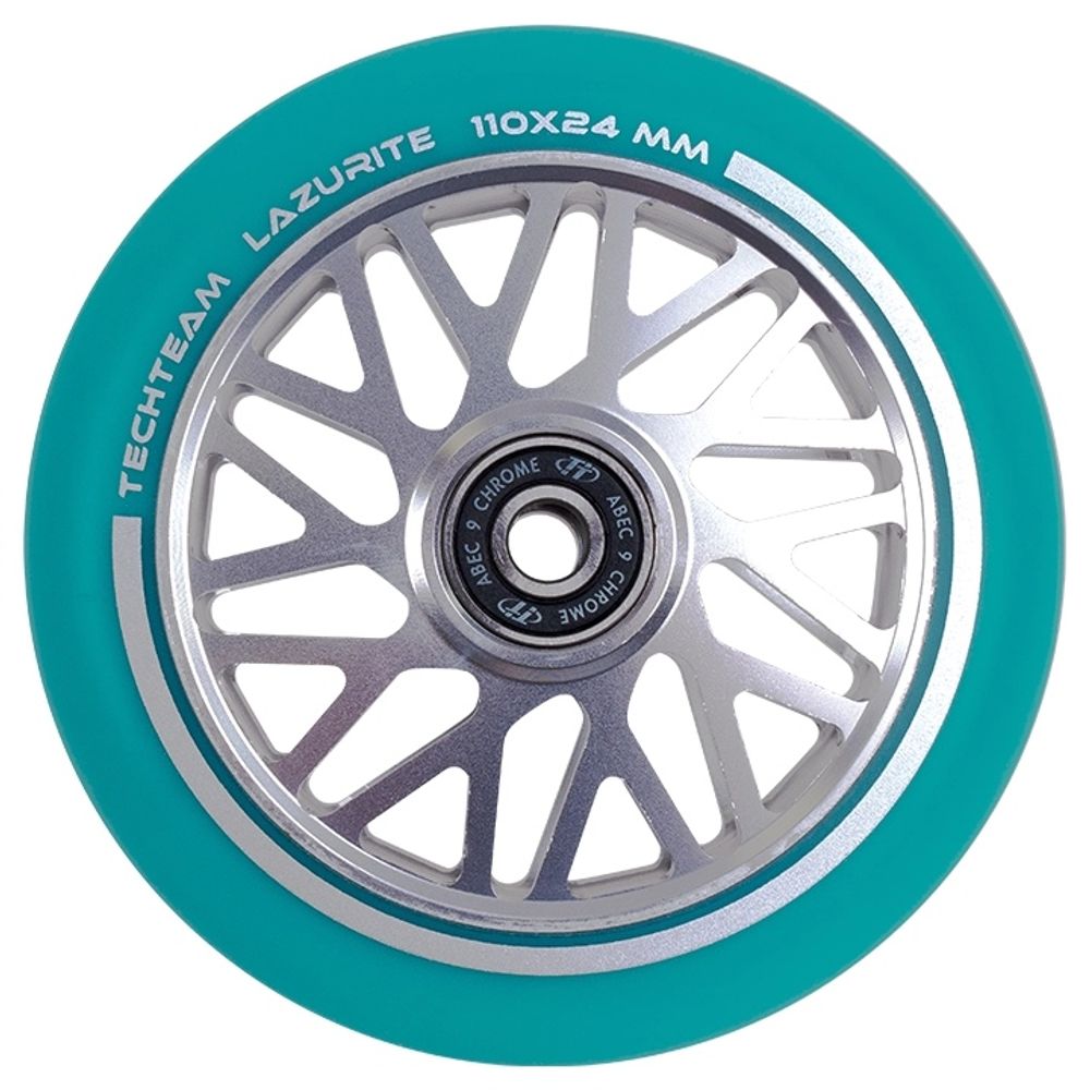 Колеса для трюкового самоката Tech Team 110*24мм, Lazurite, emerald