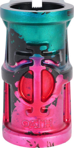 Зажим для трюкового самоката Oath Cage v2 SCS (зеленый / розовый / черный)