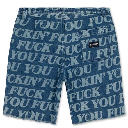 Купить Шорты Ripndip Fuckin Fuck Denim Shorts (Medium Wash)