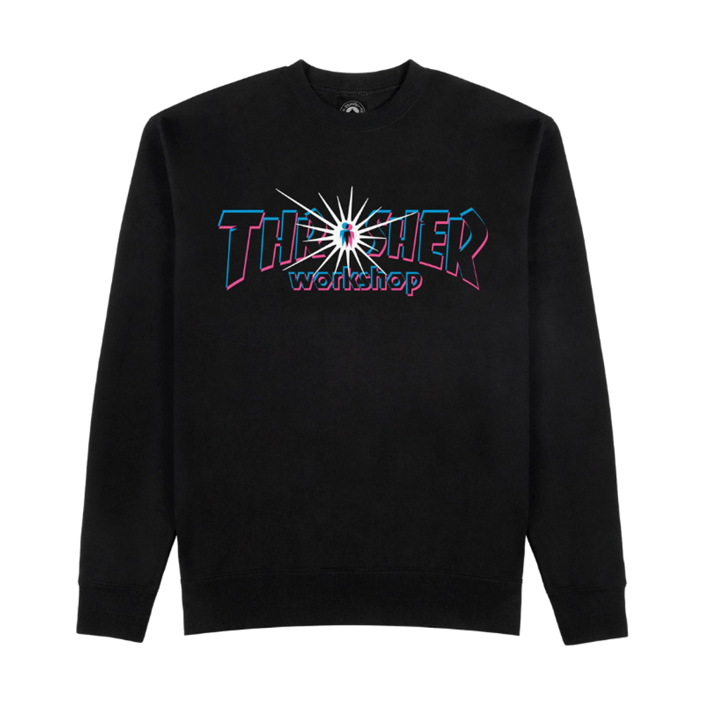 Свитшот Thrasher X AWS - Nova Crewneck Black