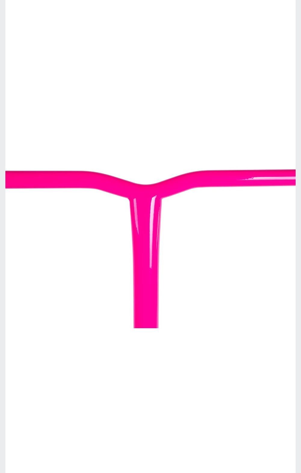 Руль Tech Team титановый Y-форма ZUBR 580x700 без пропила, розовый